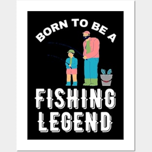 Dad teach me fishing Posters and Art